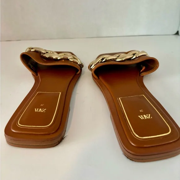 Zara sandals with gold chain details - Picture 5 of 8